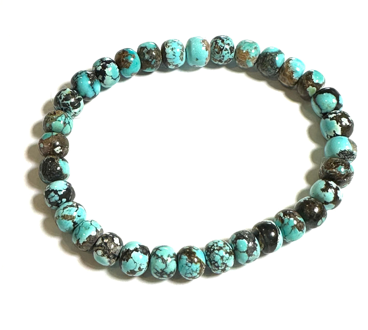 Hubei Turquoise Mixed Matrix Mala Bracelet 7mm MALA27
