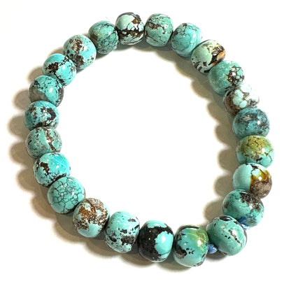 Hubei Turquoise Mixed Matrix Mala Bracelet 9–9.5mm MALA29