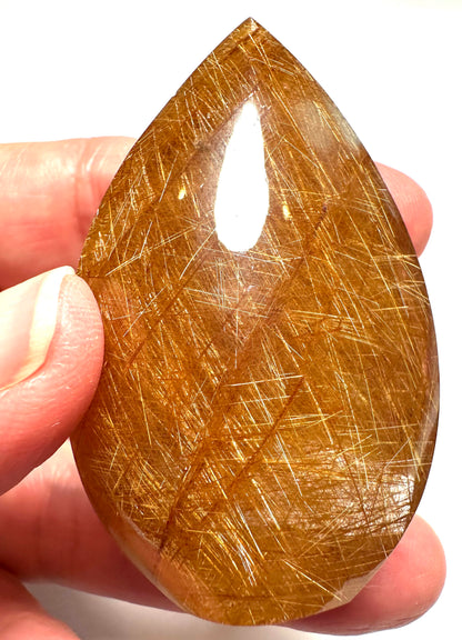 Collector Grade Golden Rutilated Quartz Flame Master Carved by Ney #NC7953