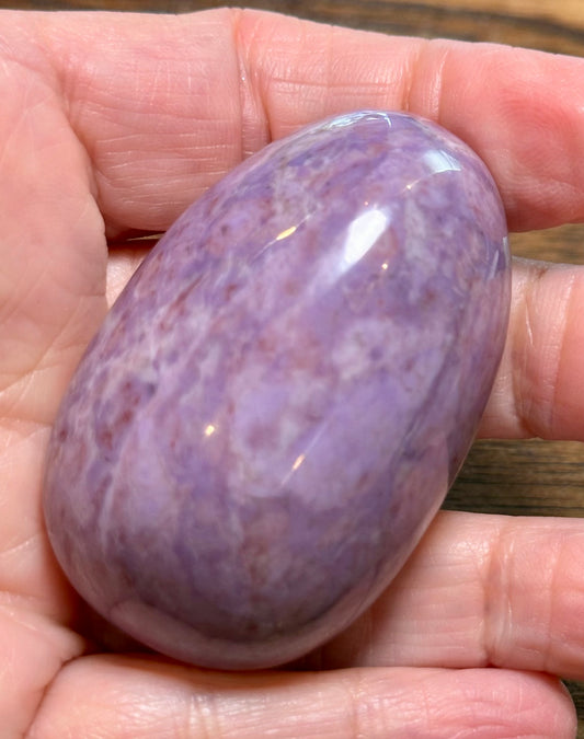 Rare Lavender Jade Palm Stone 2 1/4 x 1 1/2 Inch #NC8004
