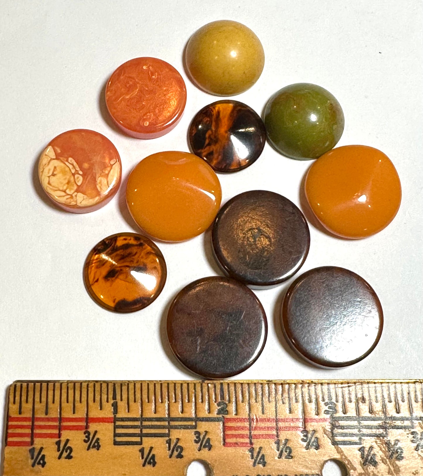 Authentic Vintage Bakelite Discs & Cabochons Mixed Lot #BAKE552