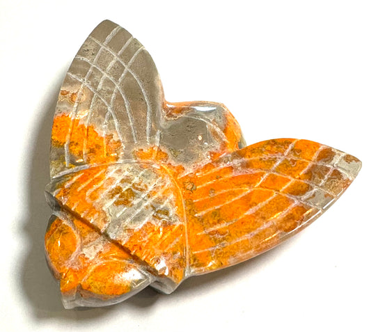 One of a Kind Hand Carved Bumblebee Jasper Bee 2¼ x 2⅛ Inches #NC7698
