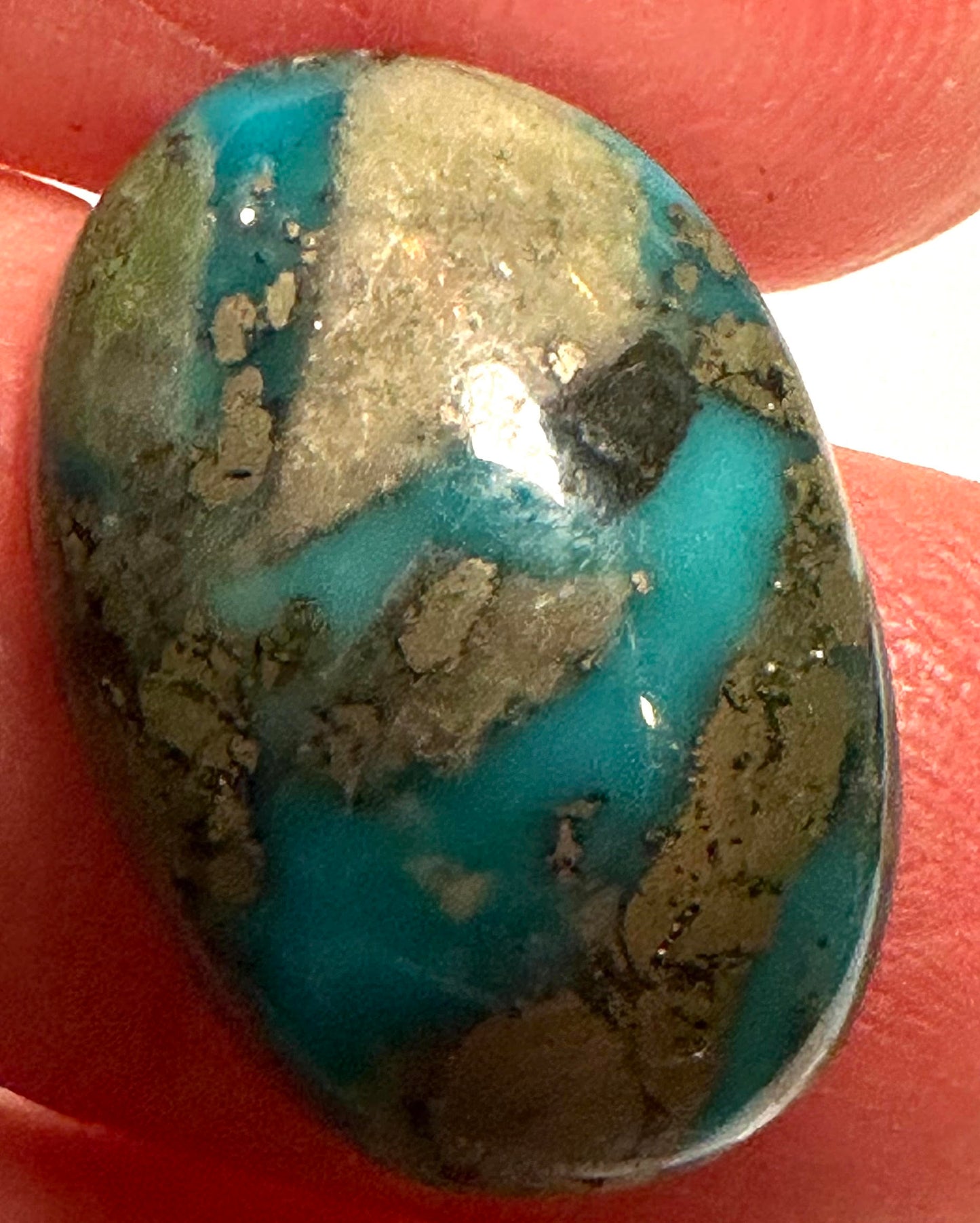 Iranian Turquoise Collector Cabochon 13 × 19 mm #CAB7930
