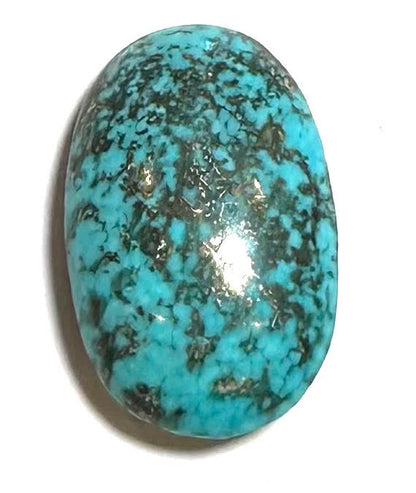 Rare Natural Persian Turquoise Oval Cabochon with Pyrite Matrix – 40 Carats - # SP7833