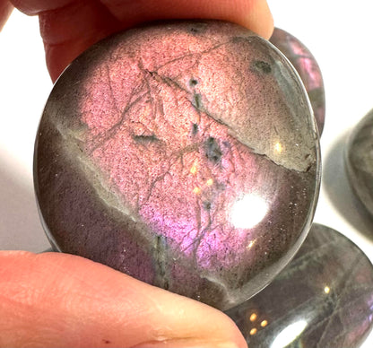 Rare Purple Labradorite Pocket Palm Stone – Choose Your Stone | SP7907