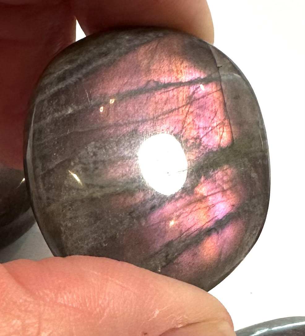 Rare Purple Labradorite Pocket Palm Stone – Choose Your Stone | SP7907