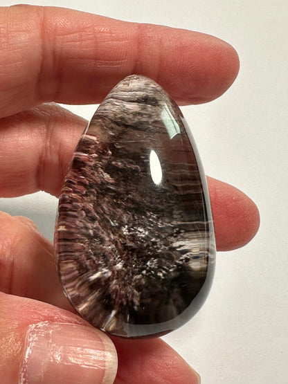 Lodolite Garden Quartz Lens with Lepidolite Minas Gerais Brazil #NC7956