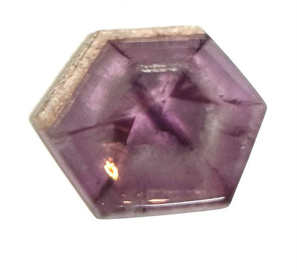 Trapiche Amethyst Polished Slice – Brazilian Amazon Appx 47mm • NC7901