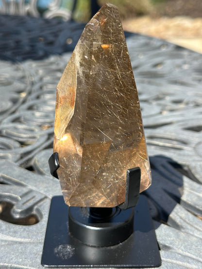 Collector Quality Smoky Rutilated Quartz Penetrator Crystal 5 3/4 Inches #NC7951