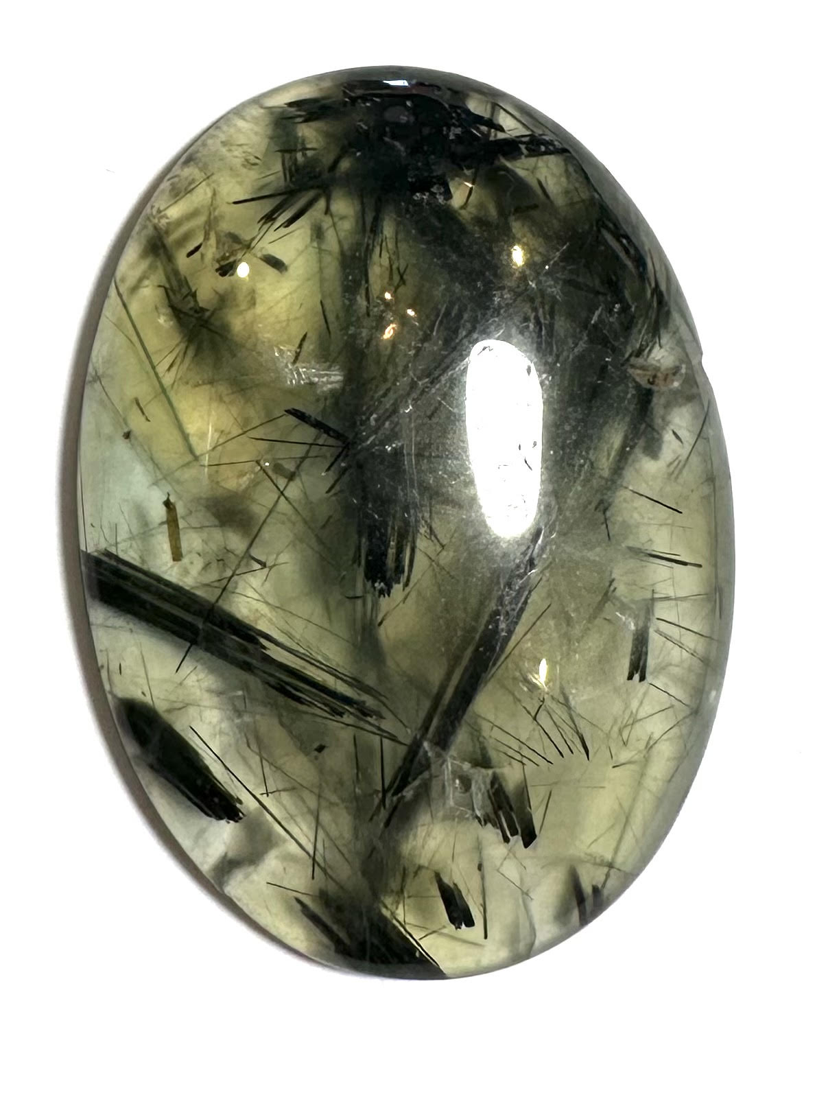 High Quality Prehnite Oval Domed Cabochon – 29x39mm – SP3229
