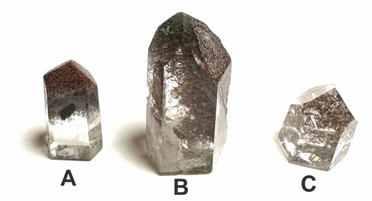 Garden Quartz with Lepidolite Inclusions – Brazil Item #NC7809A–C