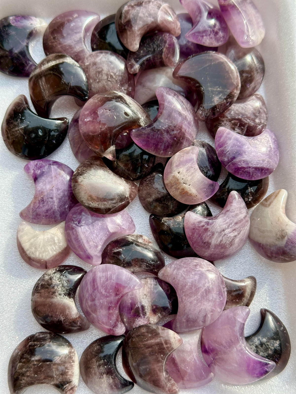 Trapiche Amethyst Moon and Star Set One Moon and One Star #NC7957