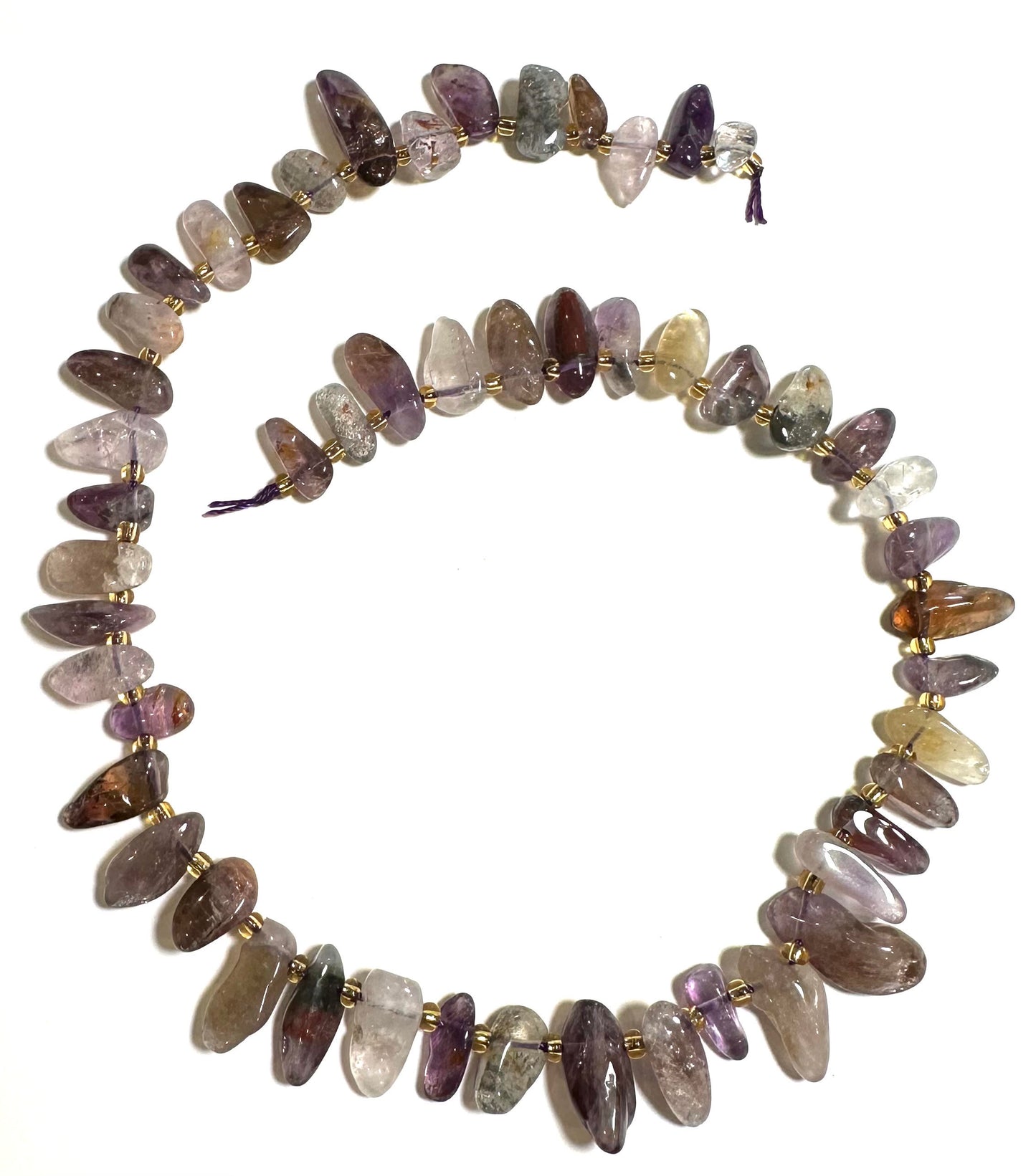 Auralite 23 Cacoxenite Top Drilled Oval Beads #SP7925