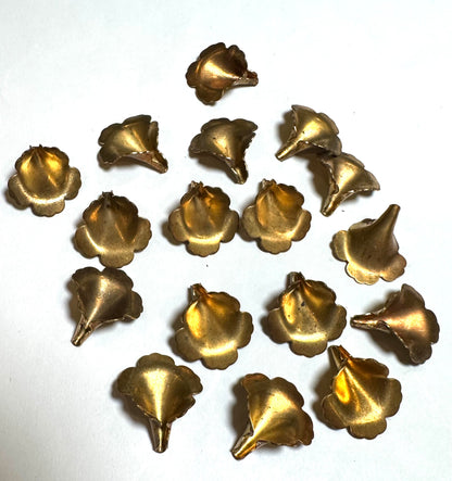 Rare Vintage Brass Flower Bead Caps & Findings 18 x 19 mm #VB562