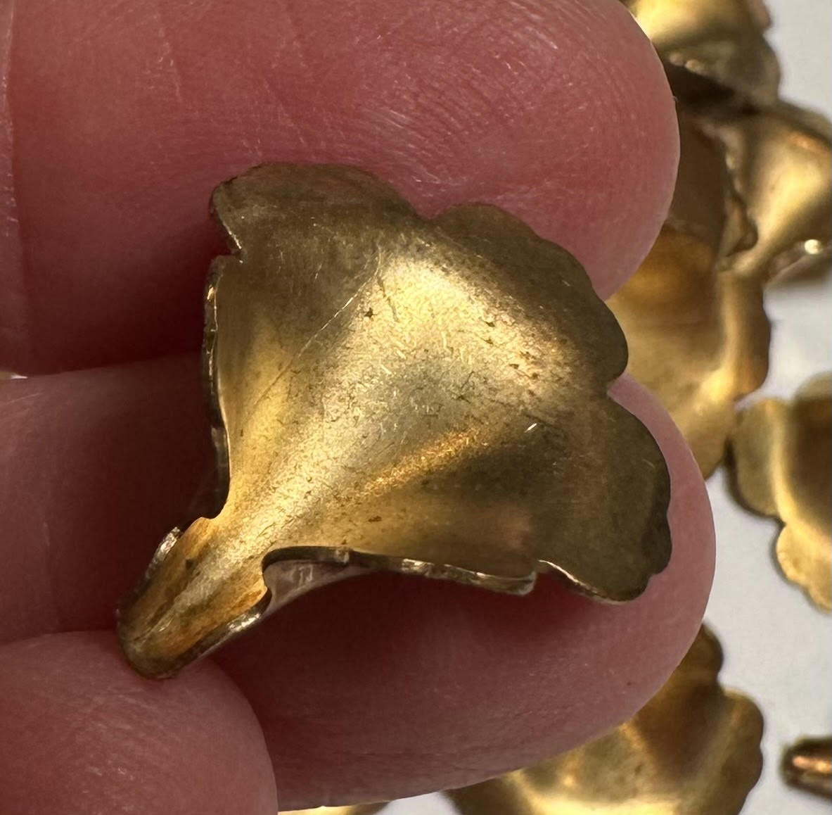 Rare Vintage Brass Flower Bead Caps & Findings 18 x 19 mm #VB562