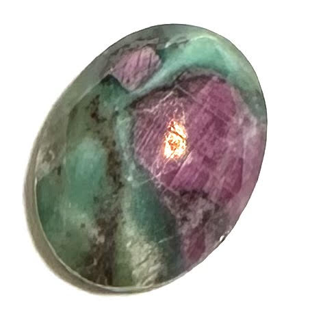 Ruby Zoisite Faceted Oval Cabochon 12x16mm AAA Grade – #18242