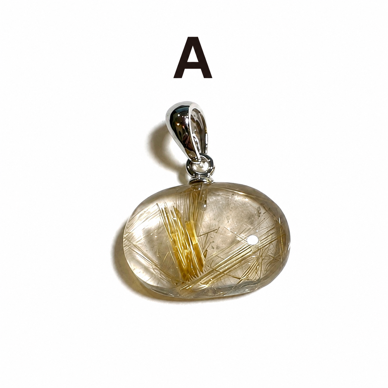 A+ Quality Golden Rutilated Quartz Pendants • Brazil - SP7816A–F