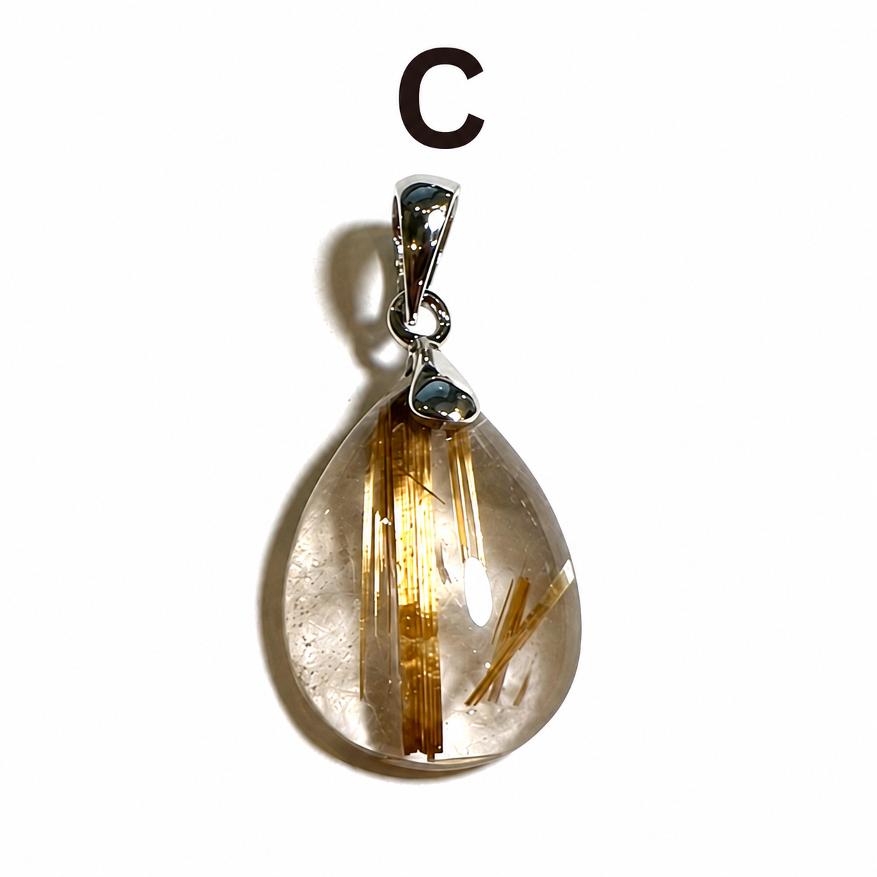 A+ Quality Golden Rutilated Quartz Pendants • Brazil - SP7816A–F
