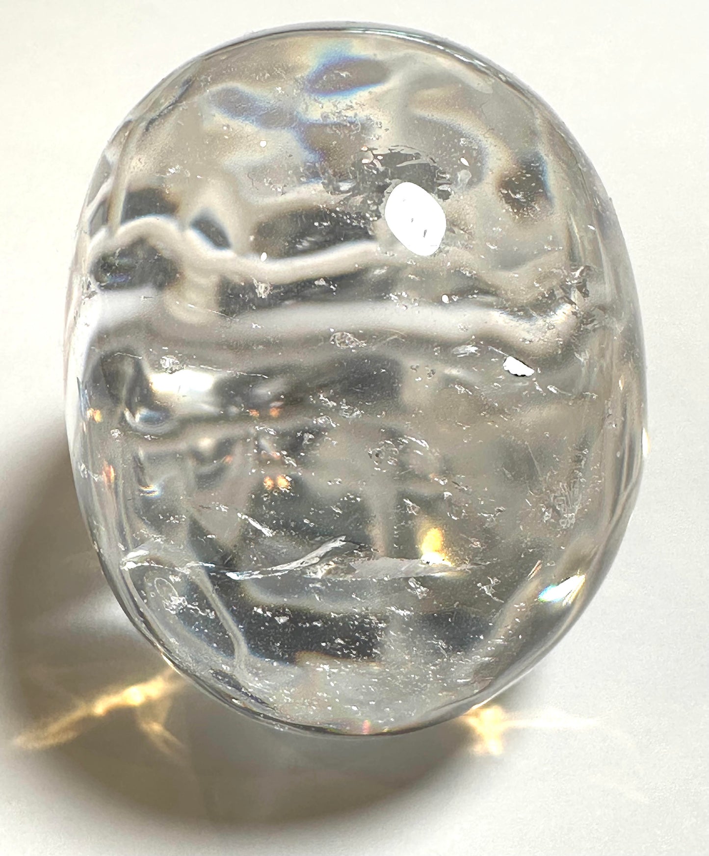 Master Carved Lemurian Quartz Crystal Skull with Rainbows and Phantoms by Vanderlei Barreto 1 1/2" x 2" x 1 3/4" #NC7935