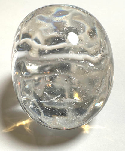 Master Carved Lemurian Quartz Crystal Skull with Rainbows and Phantoms by Vanderlei Barreto 1 1/2" x 2" x 1 3/4" #NC7935
