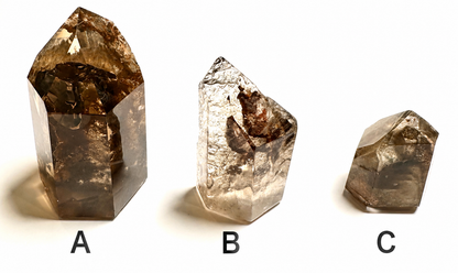 Smoky Garden Quartz Towers – Brazil Item #NC7811A–C