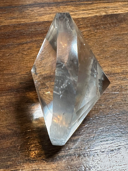 Faceted Lemurian Quartz Jewel from Brazil 114 grams #NC7959