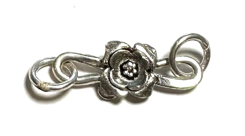 Sterling Silver Dogwood “S” Hook Clasp — Item #14044