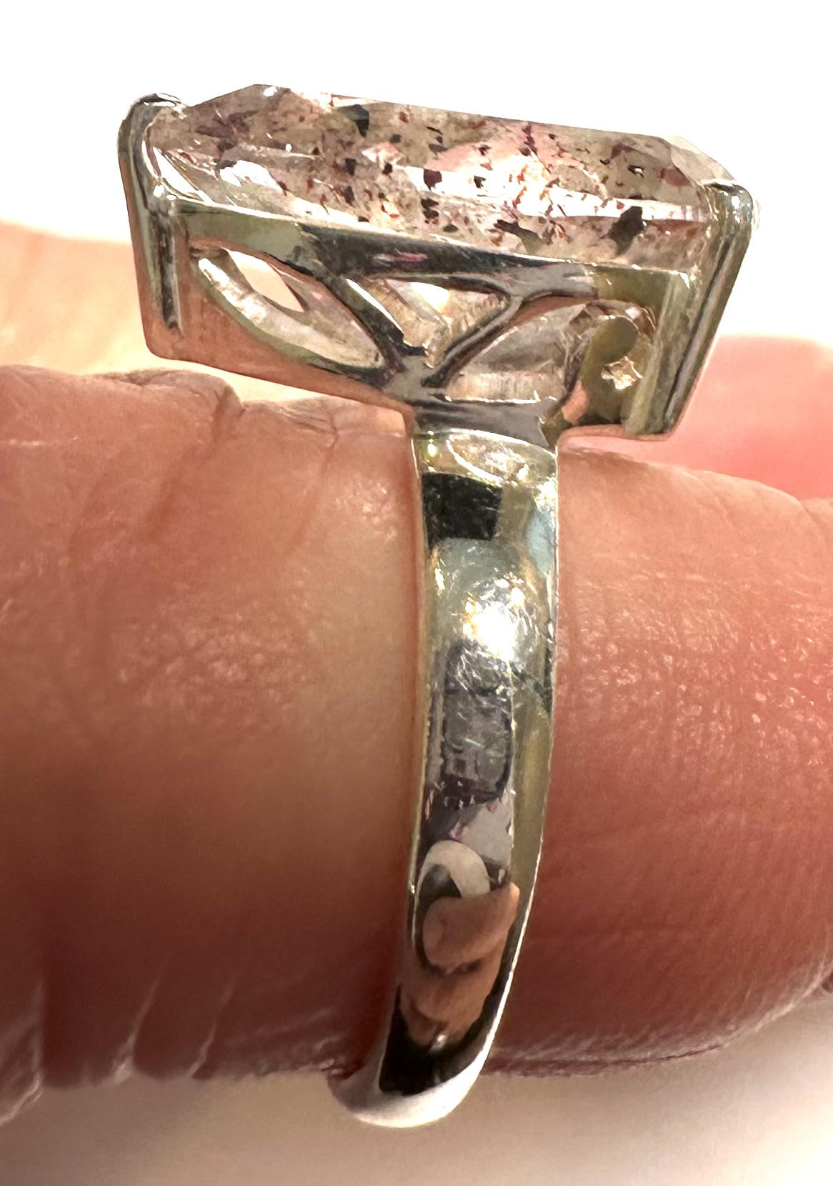 AAA Super Seven Pear-Shaped Sterling Silver Ring – Size 6 SP7718