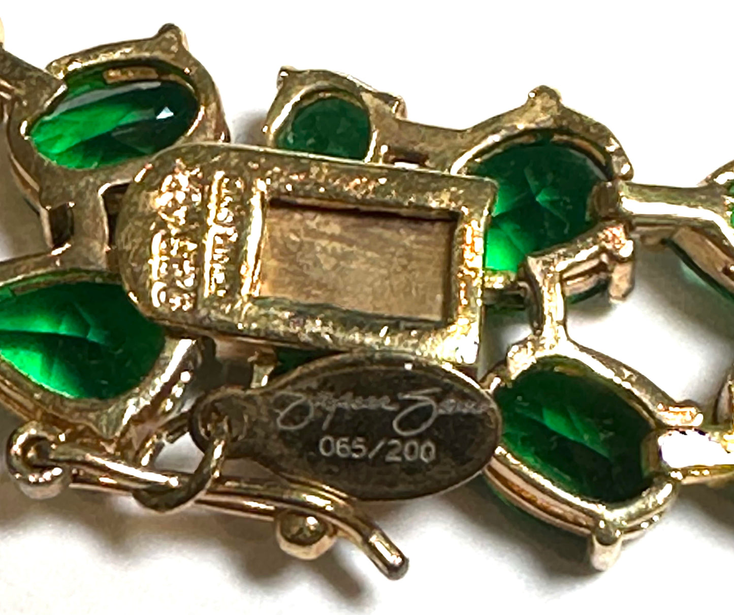 Vintage Suzanne Somers Limited Edition Emerald Green CZ Necklace 925 Sterling Silver 18K Vermeil 065/200 #VB820