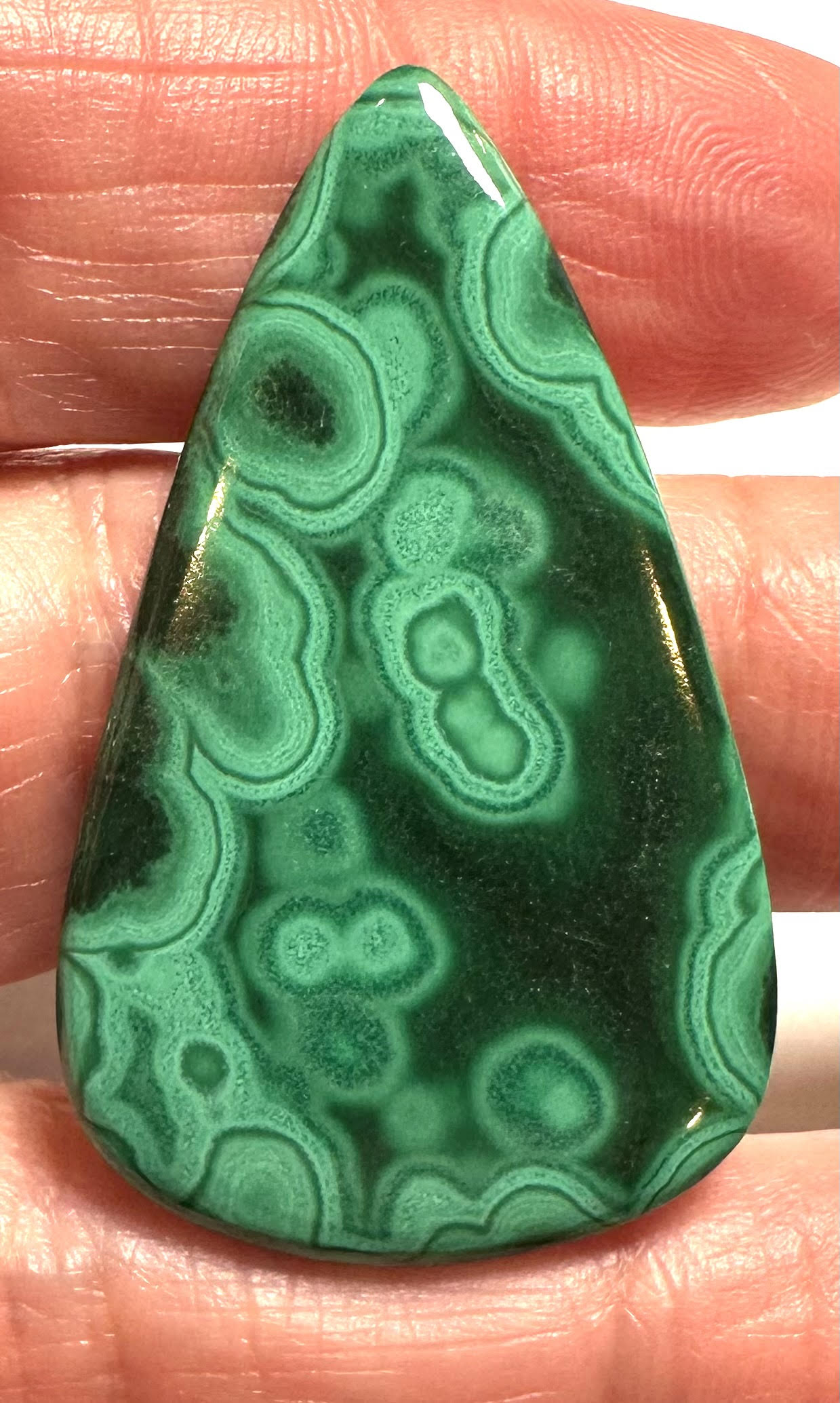 Malachite Teardrop Cabochon (Sizes Below) - SP7801