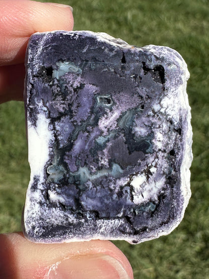Tiffany Stone Polished Face Nugget with Purple Lavender and Blue Matrix NC7974