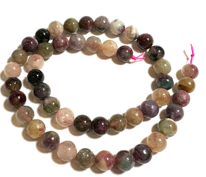 Rainbow Tourmaline Round Beads – 8mm – SP2319