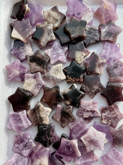Trapiche Amethyst Moon and Star Set One Moon and One Star #NC7957