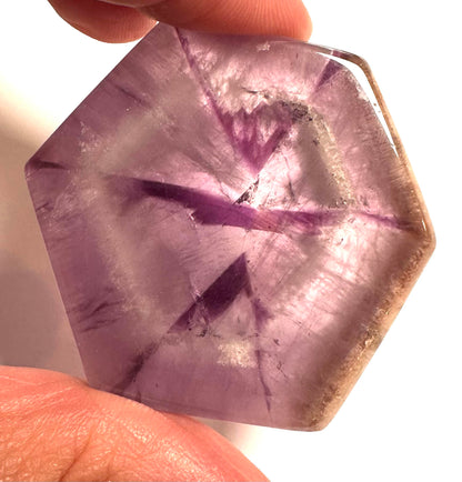 Trapiche Amethyst Polished Slice – Brazilian Amazon Appx 47mm • NC7901