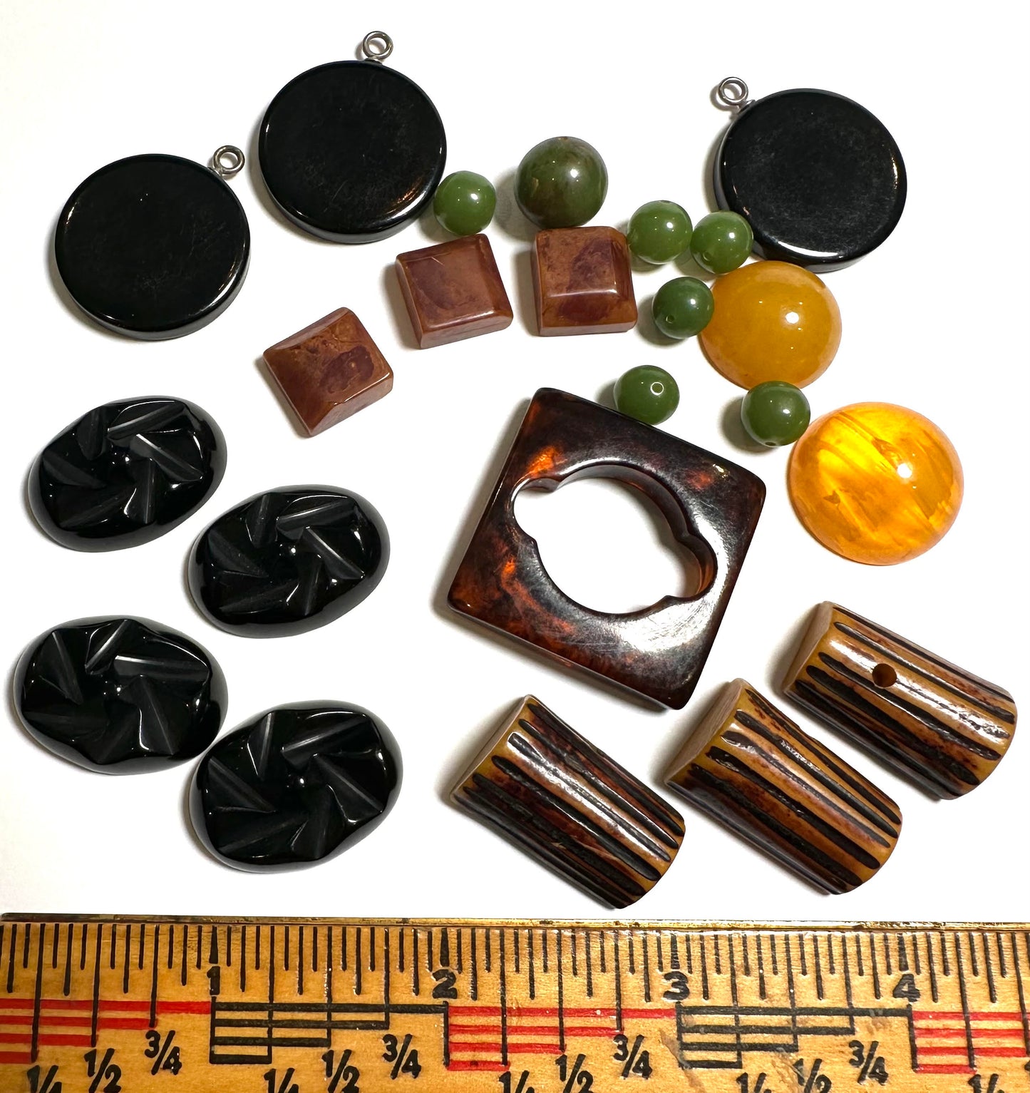 One of a Kind Vintage Bakelite Beads and Components Lot - VB819