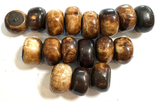 Vintage Dyed Bone &  Wood Core Bead Lot, 22–24mm Tribal Style Beads – One Lot Only – SALE 7879