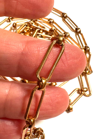 Vintage Brass Mill Edge Chain – Link Size: 16 x 5 mm #VB553