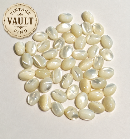 Vintage Mother-of-Pearl Oval Cabochons 5x7mm (50 Pieces) – Premium Vault Find – SP7905