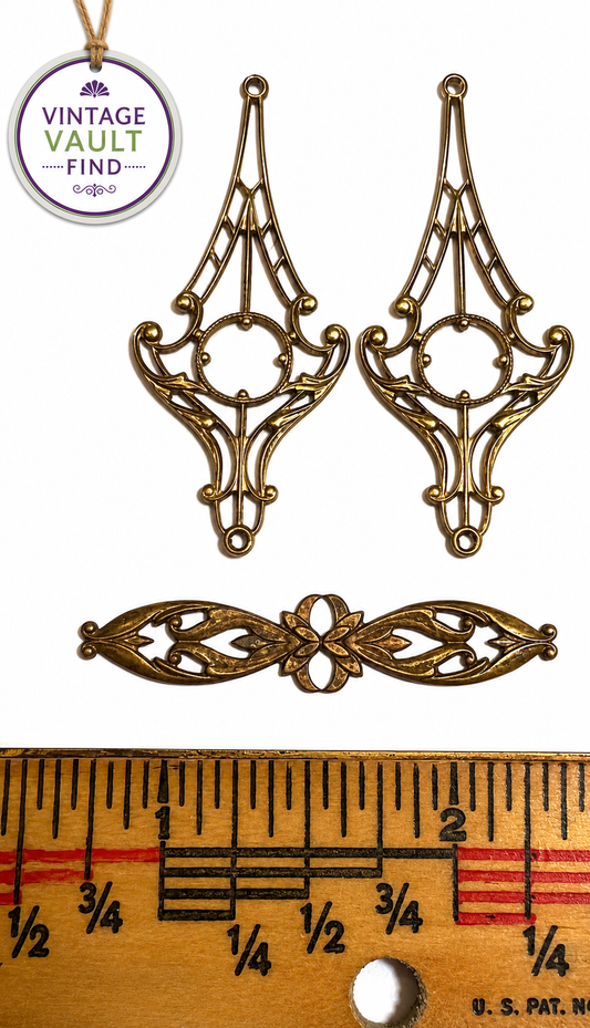 Vintage Brass Filigree One of a Kind Lot #VB557