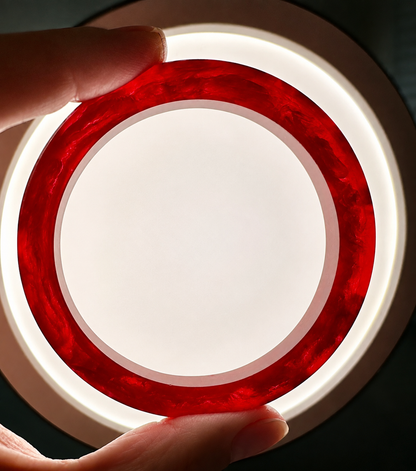 Vintage Cherry Red Translucent Bakelite Bangle Bracelet BAKE825