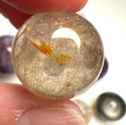 Wholesale Mini Sphere Lot – 10 Piece Collection – Rare Crystal Mix – WHOLE07