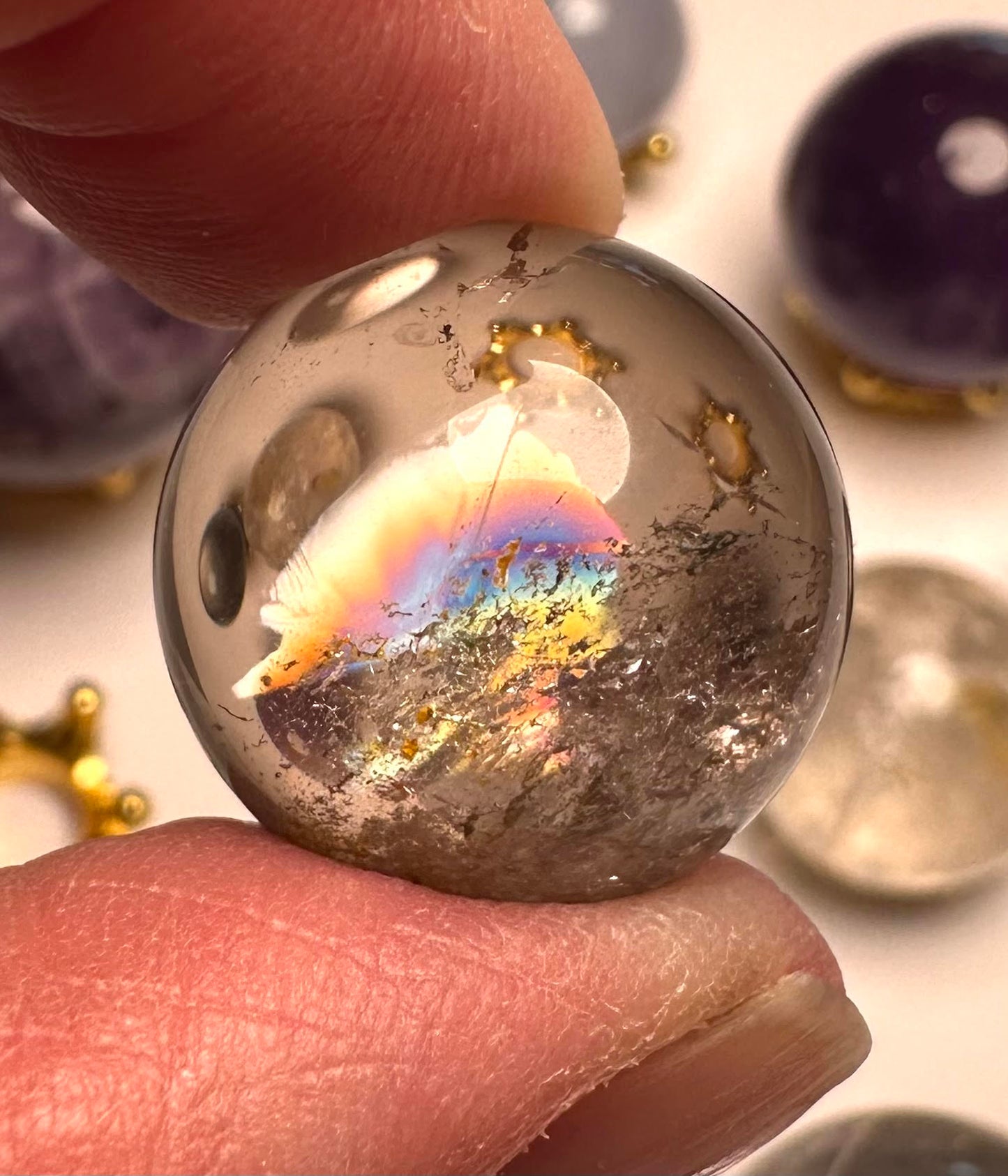 Wholesale Mini Sphere Lot – 10 Piece Collection – Rare Crystal Mix – WHOLE07