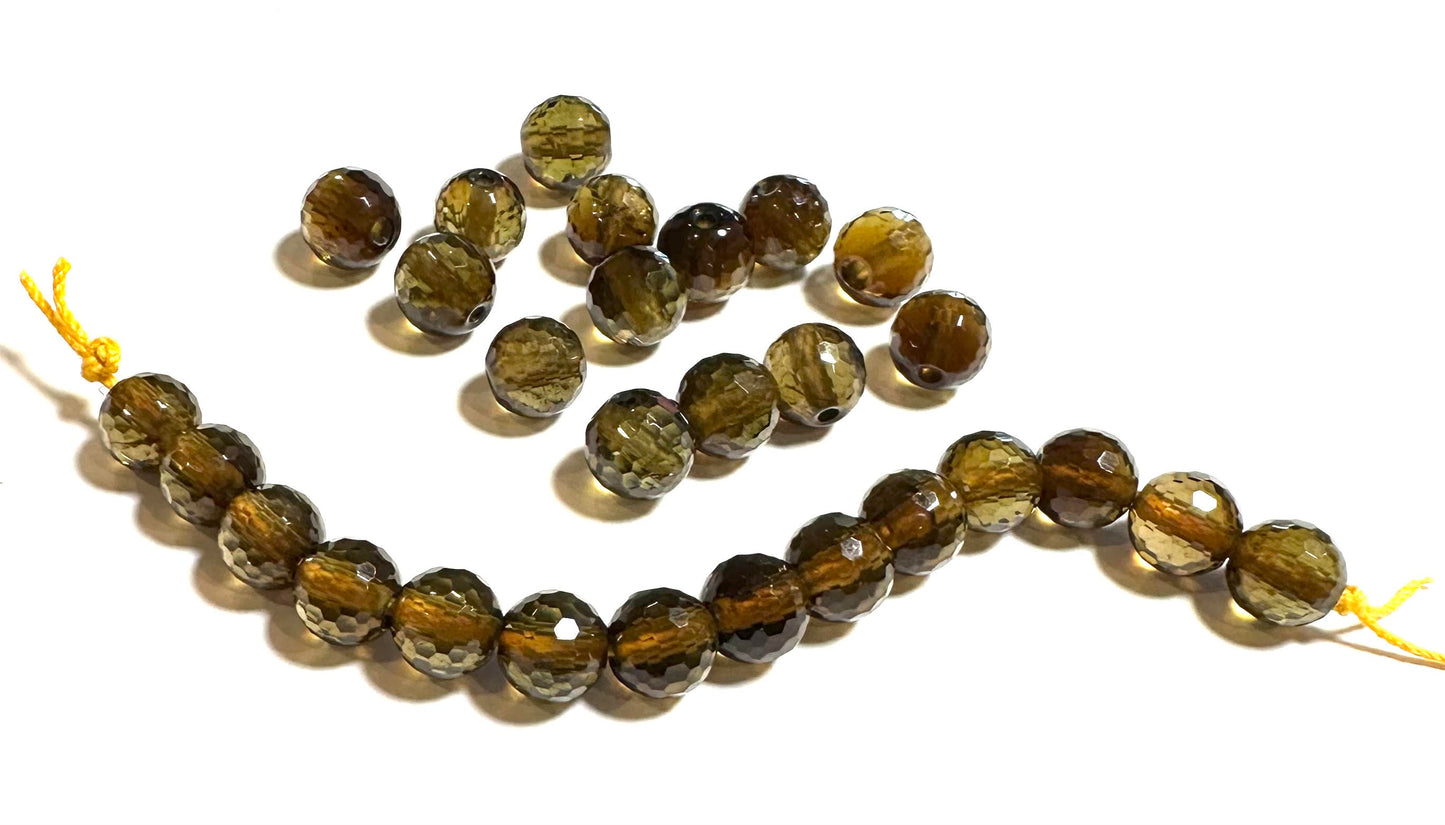 AAA Grade Yellow Tourmaline Faceted Beads – 7mm Round – 14 Beads Per Lot SP7844