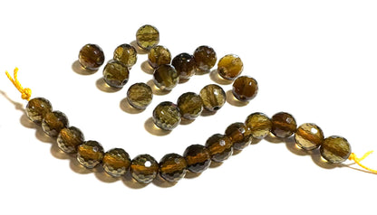 AAA Grade Yellow Tourmaline Faceted Beads – 7mm Round – 14 Beads Per Lot SP7844