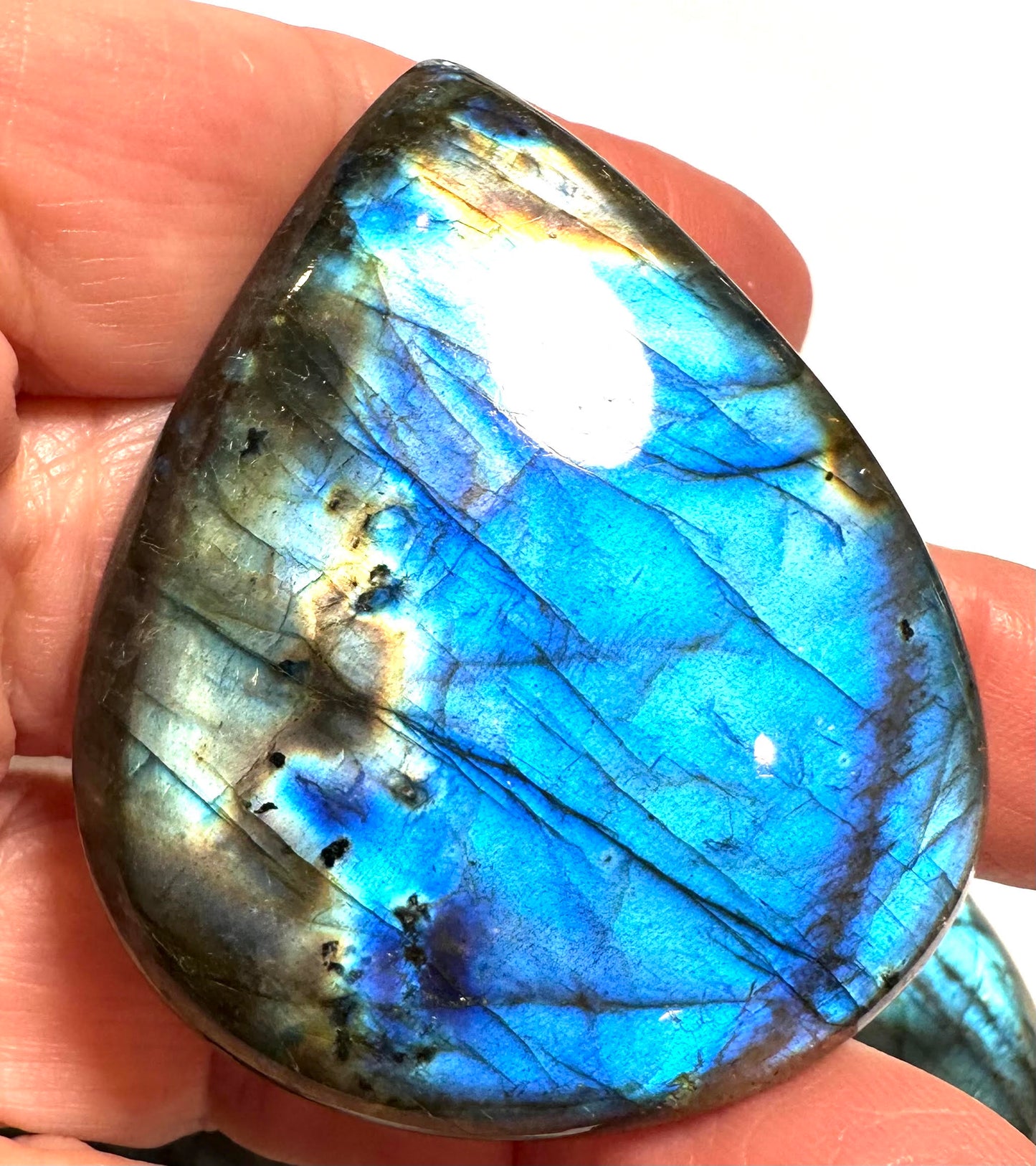 Blue Flash Labradorite Teardrop Cabochons|SP7359  (A–H)