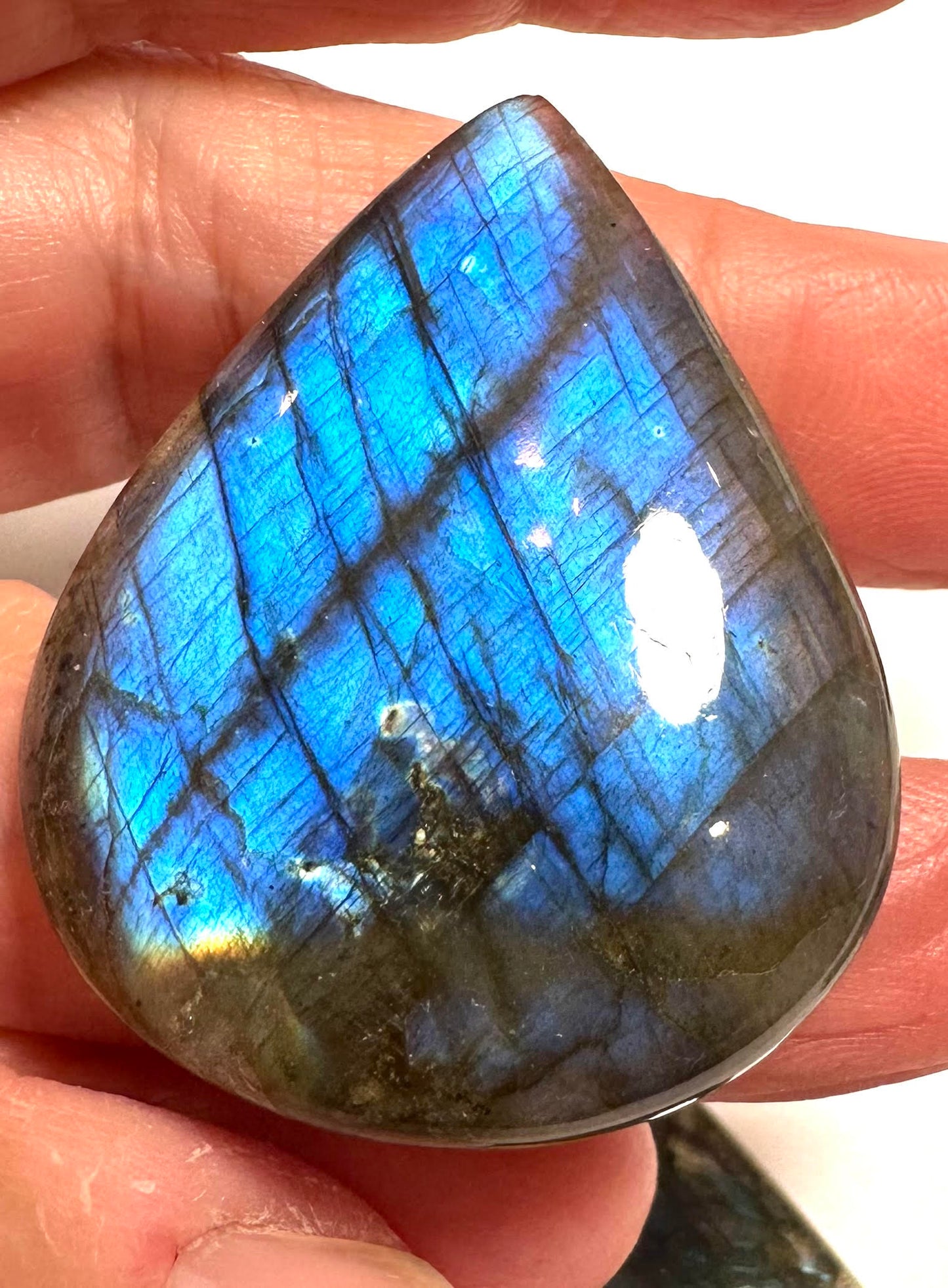 Blue Flash Labradorite Teardrop Cabochons|SP7359  (A–H)