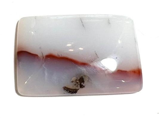 Natural Blue Chalcedony AAA Rectangular Cabochon – 25x37mm – #CAB2