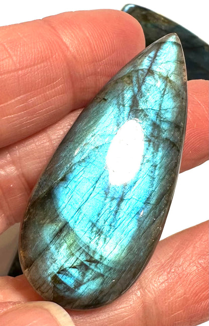 Blue Flash Labradorite Teardrop Cabochons|SP7359  (A–H)