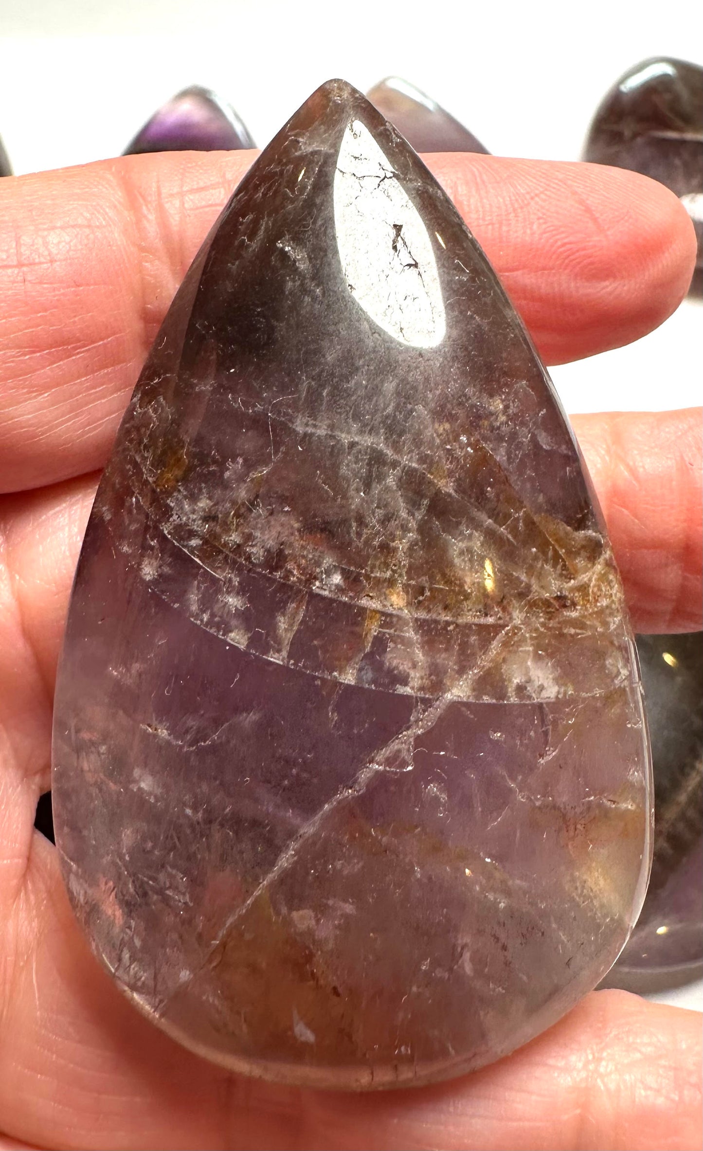 Genuine Brazilian Super 7 Teardrop Palm Stone NC7726