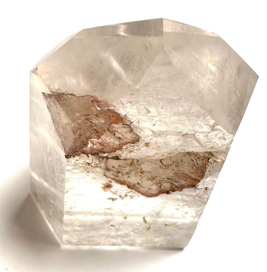 Lemurian Quartz Tower Partially Polished with Manifestations - 43x 60mm NC7346